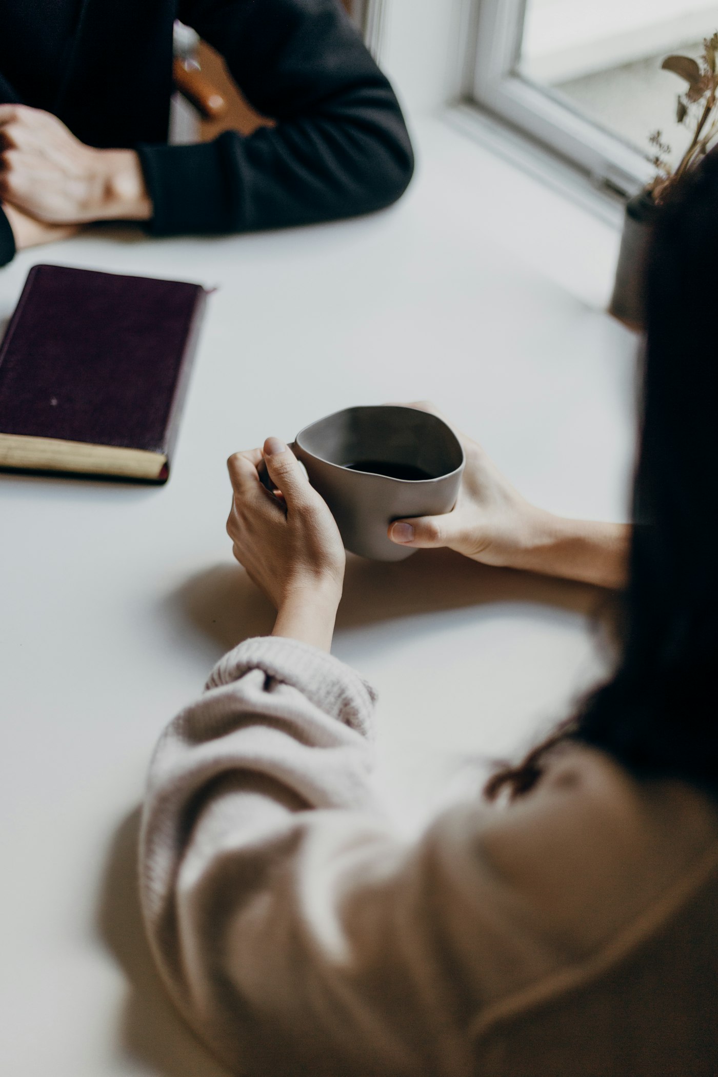 A warm, honest conversation over coffee at the table